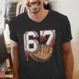 Baseball 67 Six Seven Alpha Slang 6 7 Meme Kids Teachers Boy Men's V-Neck T-Shirt Baseball 67 Six Seven Alpha Slang 6 7 Meme Kids Teachers Boy Men's V-Neck T-Shirt
