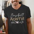 Baseball Auntie Leopard Baseball Heart Men's V-Neck T-Shirt Baseball Auntie Leopard Baseball Heart Men's V-Neck T-Shirt
