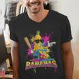 Baseball Banana Splatter Sports Kids Teens Men's V-Neck T-Shirt Baseball Banana Splatter Sports Kids Teens Men's V-Neck T-Shirt