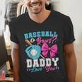 Baseball Or Bows Daddy Loves You Gender Reveal Family Men's V-Neck T-Shirt Baseball Or Bows Daddy Loves You Gender Reveal Family Men's V-Neck T-Shirt