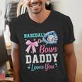 Baseball Or Bows Your Daddy Loves You Gender Reveal Matching Men's V-Neck T-Shirt Baseball Or Bows Your Daddy Loves You Gender Reveal Matching Men's V-Neck T-Shirt
