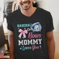Baseball Or Bows Your Mommy Loves You Gender Reveal Matching Men's V-Neck T-Shirt