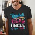 Baseball Or Bows Uncle Loves You Gender Reveal Men's V-Neck T-Shirt Baseball Or Bows Uncle Loves You Gender Reveal Men's V-Neck T-Shirt