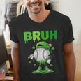 Baseball Bruh Drip Ice Cream Youth Boy St Patricks Day Men's V-Neck T-Shirt Baseball Bruh Drip Ice Cream Youth Boy St Patricks Day Men's V-Neck T-Shirt