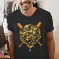 Baseball Camo Boys Ice Cream Youth Baseball Men's V-Neck T-Shirt Baseball Camo Boys Ice Cream Youth Baseball Men's V-Neck T-Shirt