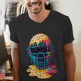 Baseball Catcher Mask Ice Cream Dripping Baseball Fan Boys Men's V-Neck T-Shirt