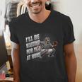 Baseball Catcher Waiting For You At Home Player Quote Men's V-Neck T-Shirt