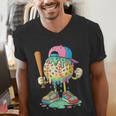 Baseball Drip For Boys Ice Cream Drip Baseball Sport Men's V-Neck T-Shirt Baseball Drip For Boys Ice Cream Drip Baseball Sport Men's V-Neck T-Shirt