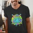 Baseball Drip For Boys Ice Cream Drip Youth Boys Baseball Men's V-Neck T-Shirt