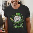 Baseball Drip For Boys Ice Cream Drip Youth St Patricks Day Men's V-Neck T-Shirt Baseball Drip For Boys Ice Cream Drip Youth St Patricks Day Men's V-Neck T-Shirt