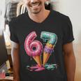 Baseball Drip Ice Cream 67 Men's V-Neck T-Shirt Baseball Drip Ice Cream 67 Men's V-Neck T-Shirt