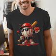 Baseball Drip Ice Cream Apparel Youth Boy Valentine Men's V-Neck T-Shirt Baseball Drip Ice Cream Apparel Youth Boy Valentine Men's V-Neck T-Shirt