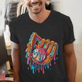 Baseball Drip Ice Cream Sprinkles Baseball Glove For Boys Men's V-Neck T-Shirt Baseball Drip Ice Cream Sprinkles Baseball Glove For Boys Men's V-Neck T-Shirt