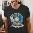 Baseball Drip Ice Cream Sprinkless Glove Boy Kid Men's V-Neck T-Shirt Baseball Drip Ice Cream Sprinkless Glove Boy Kid Men's V-Neck T-Shirt