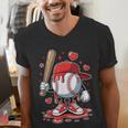 Baseball Drip Icecream Apparel Youth Boy Valentine Men's V-Neck T-Shirt Baseball Drip Icecream Apparel Youth Boy Valentine Men's V-Neck T-Shirt
