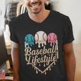 Baseball Drip Icecream Men's V-Neck T-Shirt