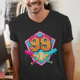 Baseball Drip Jersey Number 99 For Players & 99th Birthday Men's V-Neck T-Shirt Baseball Drip Jersey Number 99 For Players & 99th Birthday Men's V-Neck T-Shirt