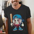 Baseball Drippy Style Apparel For Boys Youth Cool Baseball Men's V-Neck T-Shirt