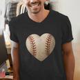Baseball Heart Shape Valentines Day Love Boys Kids Men Men's V-Neck T-Shirt Baseball Heart Shape Valentines Day Love Boys Kids Men Men's V-Neck T-Shirt
