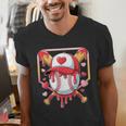 Baseball Heart Valentines Day Baseball Ice Cream Drip Boys Men's V-Neck T-Shirt Baseball Heart Valentines Day Baseball Ice Cream Drip Boys Men's V-Neck T-Shirt