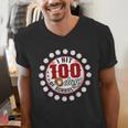 Baseball I Hit 100 Days Of School Baseball Player Kids Boys Men's V-Neck T-Shirt Baseball I Hit 100 Days Of School Baseball Player Kids Boys Men's V-Neck T-Shirt