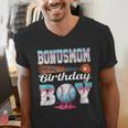 Baseball Ice Cream Drip Bonus Mom Of The Birthday Boy Men's V-Neck T-Shirt Baseball Ice Cream Drip Bonus Mom Of The Birthday Boy Men's V-Neck T-Shirt