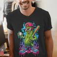 Baseball Ice Cream Drip Boys And Girls Batter Game Day Men's V-Neck T-Shirt Baseball Ice Cream Drip Boys And Girls Batter Game Day Men's V-Neck T-Shirt