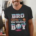 Baseball Ice Cream Drip Bro Of The Birthday Boy Men's V-Neck T-Shirt Baseball Ice Cream Drip Bro Of The Birthday Boy Men's V-Neck T-Shirt