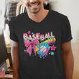 Baseball Ice Cream Drip Coquette Women Girls Mom Mama Men's V-Neck T-Shirt Baseball Ice Cream Drip Coquette Women Girls Mom Mama Men's V-Neck T-Shirt