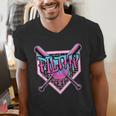 Baseball Ice Cream Drip Pitcher Filthy Men's V-Neck T-Shirt Baseball Ice Cream Drip Pitcher Filthy Men's V-Neck T-Shirt