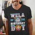 Baseball Ice Cream Drip Wela Of The Birthday Boy Men's V-Neck T-Shirt
