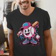Baseball Ice Cream Shirt Cool Baseball Drip For Boys Men's V-Neck T-Shirt