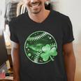 Baseball Irish Shamrock Lucky Clover St Patricks Day Boys Men's V-Neck T-Shirt Baseball Irish Shamrock Lucky Clover St Patricks Day Boys Men's V-Neck T-Shirt