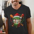 Baseball Lifestyle Apparel Youth Christmas Baseball Drip Men's V-Neck T-Shirt Baseball Lifestyle Apparel Youth Christmas Baseball Drip Men's V-Neck T-Shirt