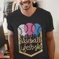 Baseball Lifestyle Ball Sprinkles Drip Boys Kids Men Teen Men's V-Neck T-Shirt Baseball Lifestyle Ball Sprinkles Drip Boys Kids Men Teen Men's V-Neck T-Shirt