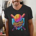 Baseball Lifestyle Drip Icecream Men's V-Neck T-Shirt