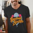 Baseball Lifestyle Home Plate Ice Cream Drip Men Boys Kids Men's V-Neck T-Shirt