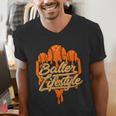 Baseball Lifestyle Home Plate Orange Ice Cream Drip Men Boys Men's V-Neck T-Shirt Baseball Lifestyle Home Plate Orange Ice Cream Drip Men Boys Men's V-Neck T-Shirt