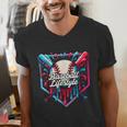 Baseball Lifestyle Shirt Youth Baseball Drip Icecream Boys Men's V-Neck T-Shirt