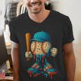 Baseball Lifestyle Youth Baseball Drip Icecream Men's V-Neck T-Shirt