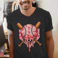 Baseball Pink Camo Ice Cream Youth Boys Girls Men's V-Neck T-Shirt Baseball Pink Camo Ice Cream Youth Boys Girls Men's V-Neck T-Shirt