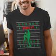 Baseball Player Christmas Pajama Send It Xmas PJs Boys Men's V-Neck T-Shirt Baseball Player Christmas Pajama Send It Xmas PJs Boys Men's V-Neck T-Shirt