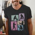 Baseball Player Collage Women Kids Coach Youth Girl Men's V-Neck T-Shirt Baseball Player Collage Women Kids Coach Youth Girl Men's V-Neck T-Shirt