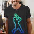 Baseball Player Graphic Men's V-Neck T-Shirt Baseball Player Graphic Men's V-Neck T-Shirt