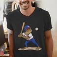 Baseball Puerto Rico Patriotic Flag Boricua Baseball Player Men's V-Neck T-Shirt Baseball Puerto Rico Patriotic Flag Boricua Baseball Player Men's V-Neck T-Shirt