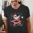 Baseball Santa 67 Christmas Xmas Pajamas Boys Kid Men's V-Neck T-Shirt