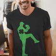 Baseball Shamrock St Patrick's Day Saint Paddy's Men's V-Neck T-Shirt Baseball Shamrock St Patrick's Day Saint Paddy's Men's V-Neck T-Shirt