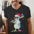 Baseball Snowman Drip Cool Christmas Men Boys Girls Men's V-Neck T-Shirt Baseball Snowman Drip Cool Christmas Men Boys Girls Men's V-Neck T-Shirt