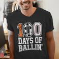 Baseball Soccer Basketball 100 Days Of School Men's V-Neck T-Shirt Baseball Soccer Basketball 100 Days Of School Men's V-Neck T-Shirt