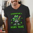 Baseball St Patrick's Day Irish Shamrock Trendy Men's V-Neck T-Shirt Baseball St Patrick's Day Irish Shamrock Trendy Men's V-Neck T-Shirt